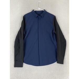 Lululemon Men’s Button Shirt Jacket Hybrid Men’s Size Medium Black Blue
